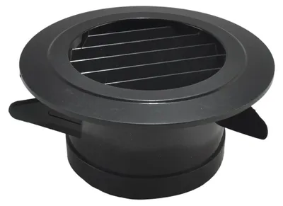 Immagine prodotto di Griglie di ventilazione rotonde nere, diametro 100 mm