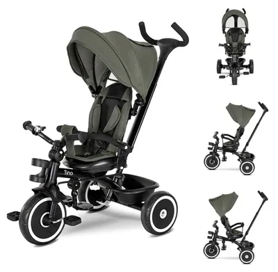 Produktbild von Lorelli Tino 360 Dreirad 5-in-1 – 360° drehbarer Sitz, Schiebestange, Sonnendach, Free-Wheel, PolyurethanRäder, ab 9 Monaten bis 25 kg