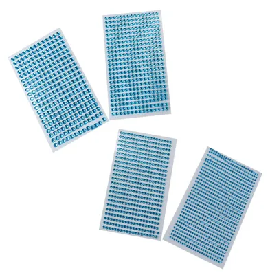 Strasssteine 4er-Pack 3–6 mm himmelblau selbstklebend