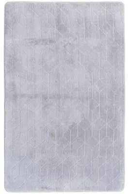 Obrázek produktu pro Koberec STRADO Rabbit 3D, plyšový, měkký jako králíček, protiskluzový, 200 x 300 cm, stříbrný