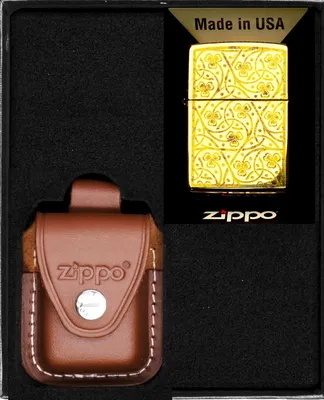 Produktbild von Feuerzeug-Set ZIPPO CLOVER LEAVES DESIGN Geschenk No4