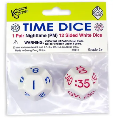 Immagine prodotto di Set di dadi didattici Koplow Games - Giocattolo per imparare a leggere l'ora per bambini