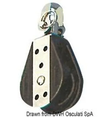 Produktbild von Kugellagerblock 1 Rolle fest/drehbar 14x76mm - Osculati 55.026.14