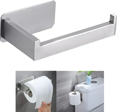 Produktbild von Toilettenpapierhalter ohne bohren Selbstklebend Klopapierhalter Edelstahl WC Papierhalter für Badezimmer Edelstahl