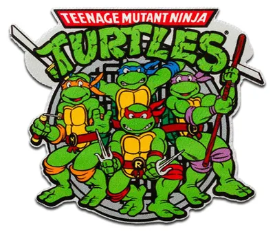 Obrázek produktu pro Mono-Quick Teenage Mutant Ninja Turtles Group - záplata, nažehlovací, nažehlovací záplata, nášivka, záplaty, k nažehlení, velikost: 6 x 7,1 cm