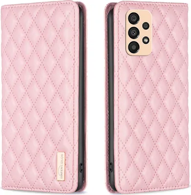 Produktbild von Galaxy A33 5G Hülle, Elegant Bookstyle Flip Leder Kartenfächer Schutzhülle mit Ständer für Samsung Galaxy A33 5G Pink