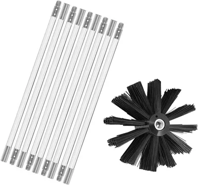 Imagen del producto de Kit de limpieza de chimeneas con varillas flexibles y cabezal de cepillo