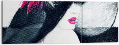 Produktbild von Bild auf Leinwand - Leinwandbild - Frau Modell - 150x50cm - Wand Bild - Wanddeko - Wandbilder - Leinwanddruck - Bilder - Kunstdruck - Wanddekoration - Leinwand bilder - Wandkunst - CA150x50-4020