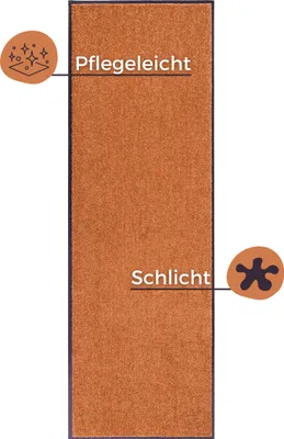 Image de Tapis de sol Hanse Home, couleur orange, antidérapant, tapis de protection contre la saleté, facile d'entretien