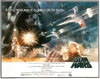 Produktbild von Star Wars Poster Style 'A' Half-Sheet + Geschenkverpackung. Verschenkfertig!