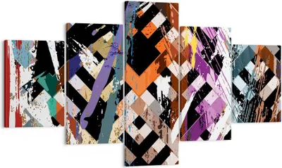 Produktbild von Bild auf Leinwand - Leinwandbild - Abstraktion modern - 125x70cm - Wand Bild - Wanddeko - Leinwanddruck - Bilder - Kunstdruck - Wanddekoration - Leinwand bilder - Wandkunst - EA125x70-3696