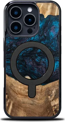 Produktbild von Holzhülle für iPhone 16 Pro, Bewood Unique Planets Neptun für MagSafe
