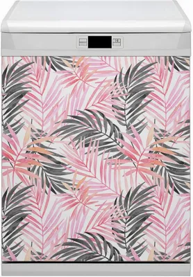 Produktbild von Küche Magnet für Spülmaschine  Abwaschbar 60x70 cm Geschirrspüle  - Blattpalme