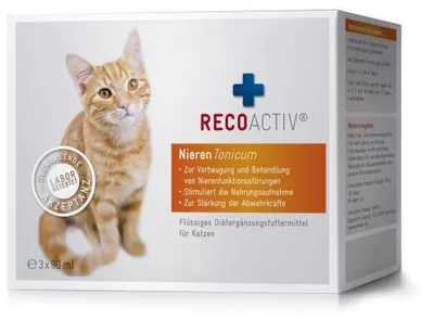Produktbild von Recoactiv Nieren Tonicum Kurpackung f.Katzen 3X90 ml
