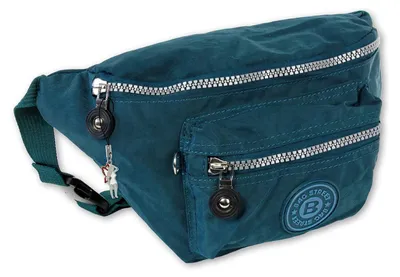 Produktbild von Bag Street Nylon Damen Herren Bauchtasche Gürteltasche Belt Bag blau 27x10x16 - inklusive Fee-Anhänger D2OTJ506B