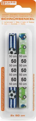 Image de HARO Lacets enfants football et voiture plats 500 mm 2 paires