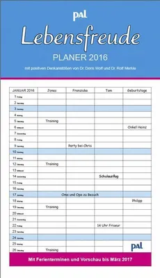 Produktbild von Pal Lebensfreude Planer 2016: Familientimer mit Ferienterminen und Vorschau bis März 2017