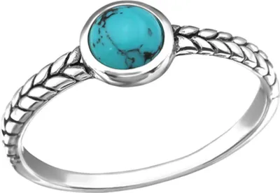 Produktbild von Türkis Ring 925 Silber Damen Ring 52 (16.5 mm Ø)