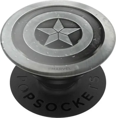 Produktbild von PopSockets | PopGrip | Ausziehbarer Sockel und Griff für Smartphones und Tablets | Fingerhalter Captain America Monochrome