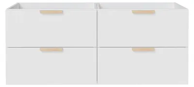 Produktbild von Hängender Waschbeckenunterschrank - Weiß - B120 cm AVORELI