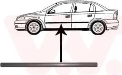 Produktbild von VAN WEZEL Zierleiste für die Tür Vorne Links Leiste für OPEL Astra G CC (T98) 3742423