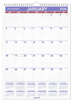 Productafbeelding van AT-A-GLANCE Wandkalender 2026, 30,5 x 43,2 cm, middelgroot