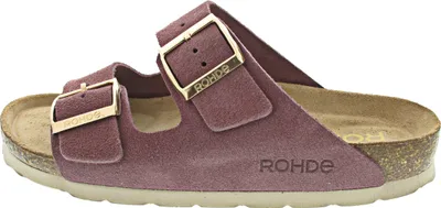 Produktbild von Rohde Damen Pantolette aus Veloursleder mit verstellbaren Schnallen Alba 5590, Größe:39 EU, Farbe:Violett