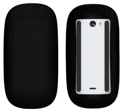 Produktbild von kwmobile Silikon Schutzhülle kompatibel mit Apple Magic Mouse 1 / 2 Hülle - PC Maus Cover aus softem Silikon - Schwarz matt