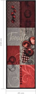 vidaXL Küchenbodenmatte Waschbar Tomate 45x150 cm