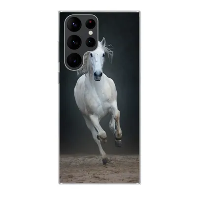 Produktbild von MuchoWow® Handyhülle Schutzhülle Hülle für Samsung Galaxy S22 Ultra Pferd - Pilz - Sand Silikon Softcase Handy Hülle - Abbildung