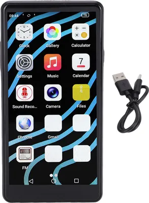 Immagine prodotto di Lettore MP3 da 64 GB con Bluetooth WiFi per Android 12, touchscreen HD da 4,99 pollici, musica MP4, fotocamera da 16 MP, controllo parentale, nero