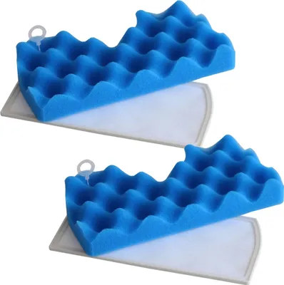 Produktbild von 2x Schwammfilter Schaum Staubsaugerfilter für Samsung VCC4530V3WXEO VCC4530V3W/XEO VCC4530V33/XEV VCC4535V3B/XEV VCC4550V3BGEN VCC4550V3WXEF VCC4550V3B/BOL VCC4580V32XEN VCC4580V32/KEN