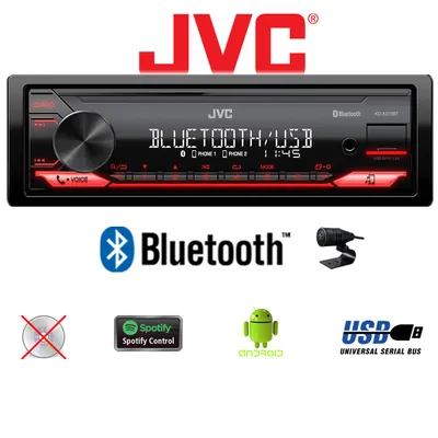 Zdjęcie produktu dla JVC KD-X272BT, Czarny, 400 W, 50 W, obrotowy, AAC, FLAC, MP3, SBC, WAV, WMA, LCD