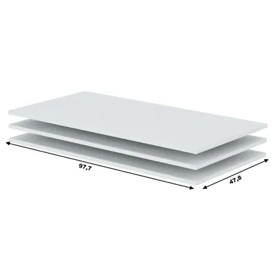 Immagine prodotto di Set di 3x scaffali per armadio 200 cm RANDLER - bianco