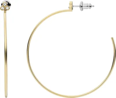 Image de Fossil JF04111710 Boucles d'oreilles créoles Sadie Trio Glitz pour femmes en acier inoxydable doré