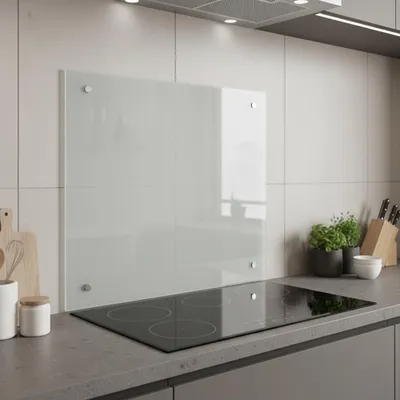 Produktbild von Melko Küchenrückwand Spritzschutz Fliesenspiegel 6mm ESG - Milchglas 70x40CM