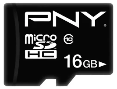 Produktbild von SD MicroSD HC Card 16GB PNY Performance Plus Cl.10 retail