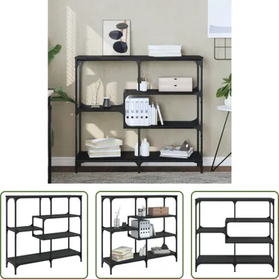 Zdjęcie produktu dla The Living Store Stolik konsola czarny 103x32x95 cm materiał drewnopochodny