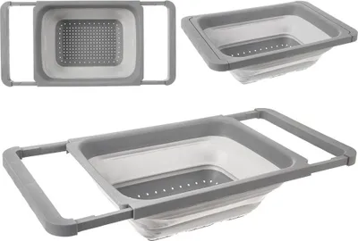 Produktbild von Silikon-Küchensieb, faltbar, für die Spüle, Seiher, Sieb, KEMP 39x26,5cm ORION 124482