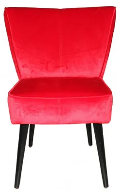 Produktbild von Casa Padrino Esszimmer Stuhl Rot / Schwarz ohne Armlehnen - Barock Möbel