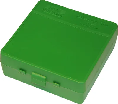 Zdjęcie produktu dla MTM 100 Round Caja Flip-Top Ammo 41/44 Cal (zielony)