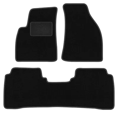 Produktbild von Velours-Fußmatten für Hyundai SantaFe I 2000-2006 (SUV) – 4-tlg, Schwarz, passgenau – Wielganizator LUX