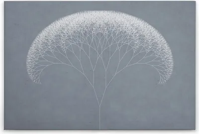 Produktbild von Leinwandbild Abstrakt 60 x 90 cm - Wandbild Grau Weiß - Keilrahmenbild Natur Wohnzimmerdeko Wanddeko Wandgemälde