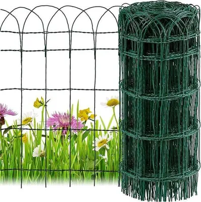 Productafbeelding van Ibenzoa® Decoratieve gaasomheining voor tuin en terras, PVC-gecoat verzinkt staaldraad, 0,65 m x 25 m rol – Bescherming voor borders en kleine dieren