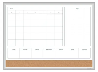 Whiteboard-Planer 61x46 cm, magnetisch, 4-in-1, Alurahmen, Wandmontage
