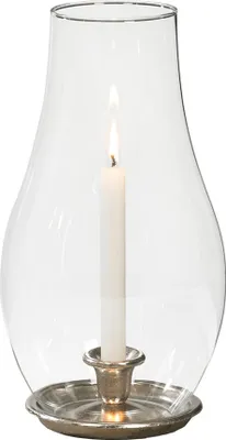 Produktbild von Kaheku Kerzenhalter Candelero silber, Ø 16 cm Metall Klarglas 99990403