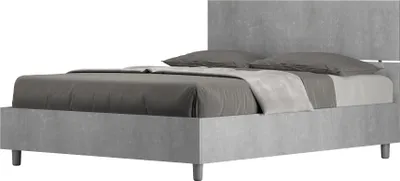 Produktbild von ITYHOME - Bett mit Lattenrost 140x200 gerades Kopfteil Zement Demas