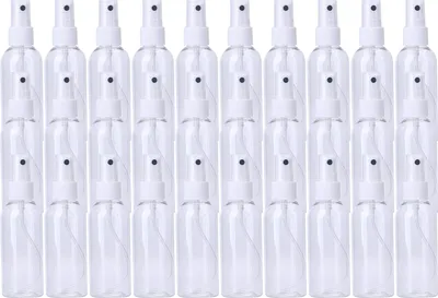Produktbild von 30er Pack 80ml Fine Mist Mini Clear Sprühflaschen mit Pumpspraykappe - für ätherische Öle, Reise, Parfums - Nachfüllbare und wiederverwendbare leere Plastikflaschen Reiseflasche