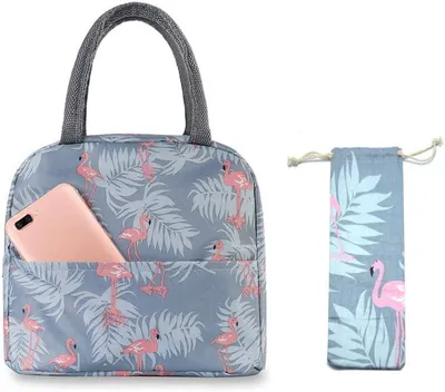 Produktbild von Isolierte Lunch Tasche, für Snacks und Getränke, 22 x 14 x 21 cm, BPA-frei, für Schule und Picknick