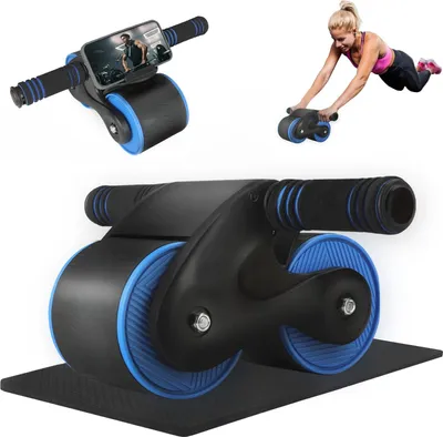 Produktbild von Roller mit Handyhalterung, 2023 Fitness Bauchtrainer, Fitnessgerät für Zuhause, perfekte Wahl für Fitnessübungen auf Reisen und zu Hause.